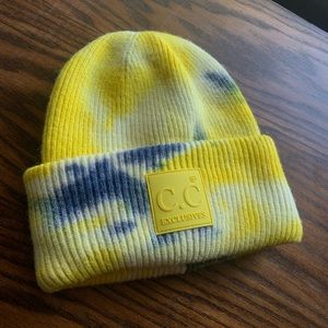 Groovy Yellow and Blue Beanie